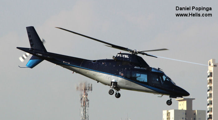 Helicopter Agusta A109C Serial 7620 Register PT-YBL N122JB N1QU. Built 1990. Aircraft history and location