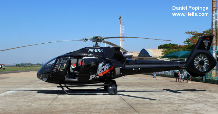 Helicopter Eurocopter EC130B4 Serial 7308 Register PR-BKK. Aircraft history and location