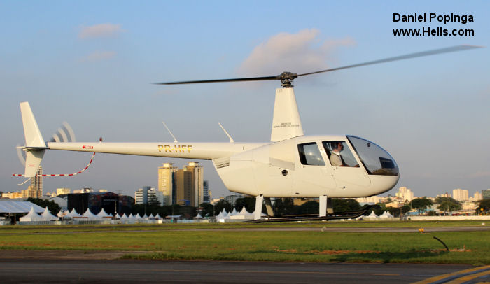 Helicopter Robinson R44 Raven II Serial 10941 Register PR-HFF. Aircraft history and location