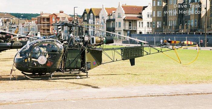 Helicopter Aerospatiale SE3130  Alouette II Serial 1583 Register 2-ALOU G-CICS XR379 used by Ministry of Defence (MoD) ,Army Air Corps AAC (British Army). Built 1961. Aircraft history and location
