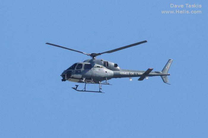 Helicopter Aerospatiale AS555AN Fennec 2 Serial 5458 Register 5458 used by Armée de l'Air (French Air Force). Aircraft history and location