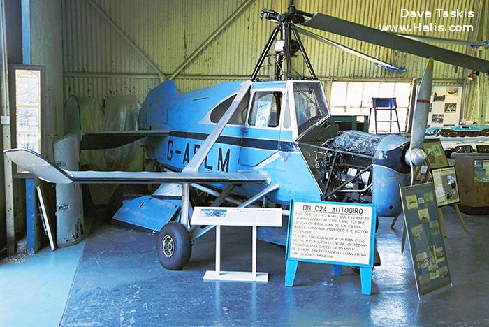 Helicopter Cierva C.24 Serial 710 Register G-ABLM. Built 1931. Aircraft history and location