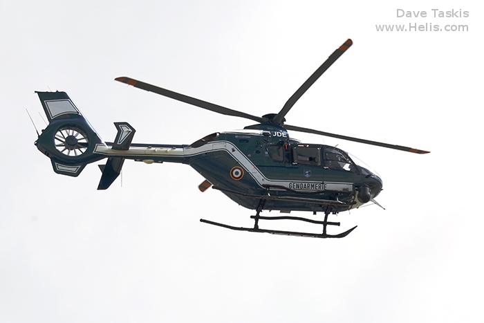 Helicopter Eurocopter EC135T2+ Serial 0747 Register F-MJDE used by Gendarmerie Nationale (French National Gendarmerie). Built 2009. Aircraft history and location