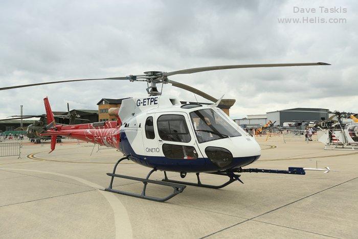 Helicopter Airbus H125 Serial 8462 Register G-ETPE used by Ministry of Defence (MoD) ETPS ,QinetiQ ,Airbus Helicopters UK. Built 2017. Aircraft history and location