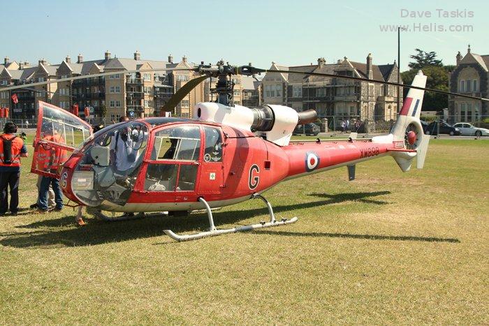 Helicopter Aerospatiale SA341D Gazelle HT.3 Serial 1191 Register G-CBXT XW898 used by Royal Air Force RAF. Built 1974. Aircraft history and location