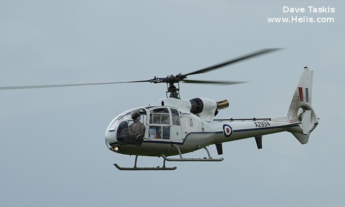 Helicopter Aerospatiale SA341D Gazelle HT.3 Serial 1736 Register G-CBSI XZ934 used by London Helicopter Centres ,Royal Air Force RAF. Built 1978. Aircraft history and location