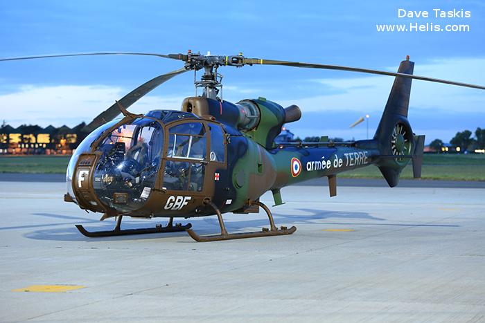 Helicopter Aerospatiale SA342M Gazelle Serial 2059 Register 4059 used by Aviation Légère de l'Armée de Terre ALAT (French Army Light Aviation). Aircraft history and location