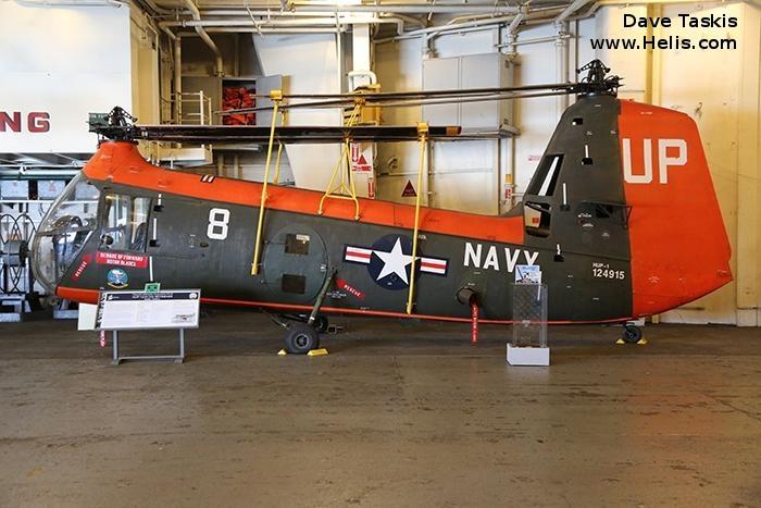 Helicopter Piasecki HUP-1 / UH-25A	 Retriever Serial 8 Register 124915 used by US Navy USN. Built 1948. Aircraft history and location