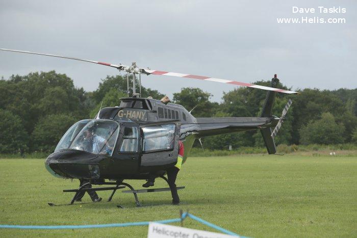 Helicopter Agusta AB206B Serial 8598 Register G-HANY G-JEKP D-HMSF G-ESAL G-BHXW. Built 1980. Aircraft history and location