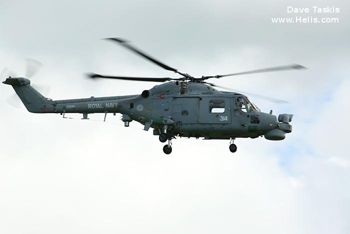 Helicopter Westland Lynx HAS2 Serial 091 Register XZ689 XZ253 used by Fleet Air Arm RN (Royal Navy) ,Westland. Built 1978. Aircraft history and location