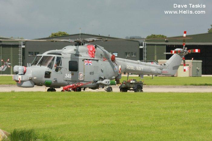 Helicopter Westland Lynx  HAS2 Serial 117 Register XZ691 used by Fleet Air Arm RN (Royal Navy). Built 1979. Aircraft history and location