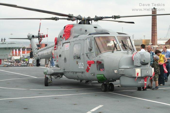 Helicopter Westland Lynx HAS3 Serial 295 Register ZD261 used by Hayward and Green Defence Ltd ,Fleet Air Arm RN (Royal Navy). Built 1983. Aircraft history and location