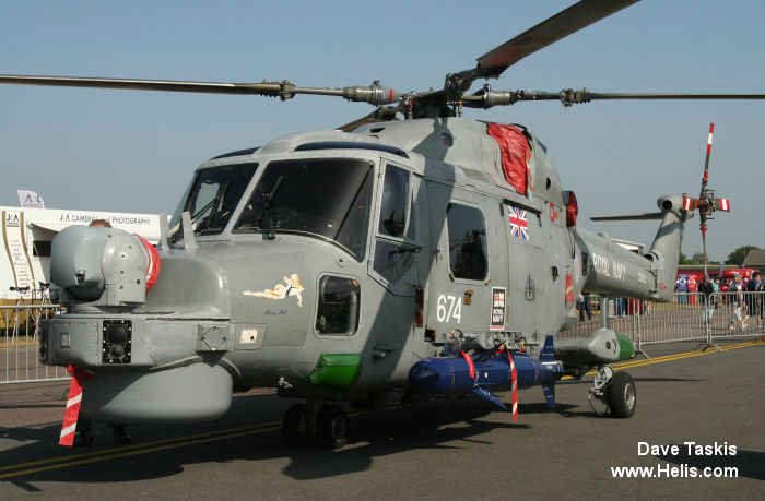 Helicopter Westland Lynx HAS3 Serial 255 Register ZD252 used by Fleet Air Arm RN (Royal Navy). Aircraft history and location
