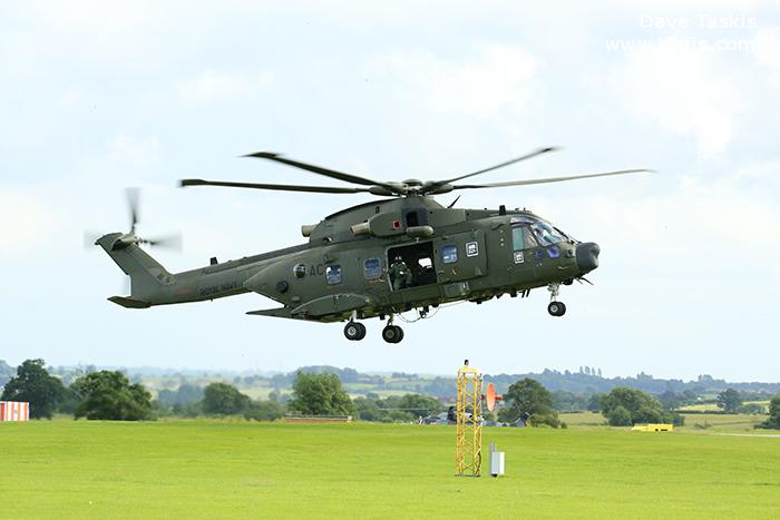 Helicopter AgustaWestland EH101 Mk.512 Serial 50121 Register ZJ994 M-505 used by Fleet Air Arm RN (Royal Navy) ,Royal Air Force RAF ,Flyvevåbnet (Royal Danish Air Force) ,AgustaWestland UK. Built 2005. Aircraft history and location