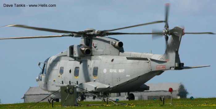 Helicopter AgustaWestland Merlin HM.1 Serial 50074 Register ZH837 used by Fleet Air Arm RN (Royal Navy). Aircraft history and location