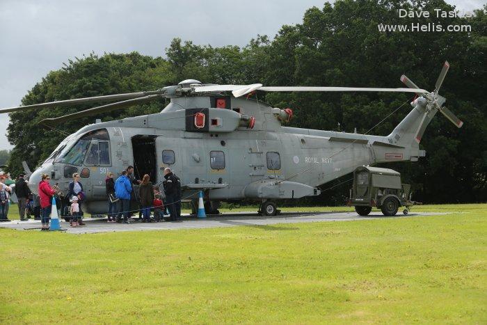 Helicopter AgustaWestland Merlin HM.1 Serial 50087 Register ZH841 used by Fleet Air Arm RN (Royal Navy). Built 1999. Aircraft history and location