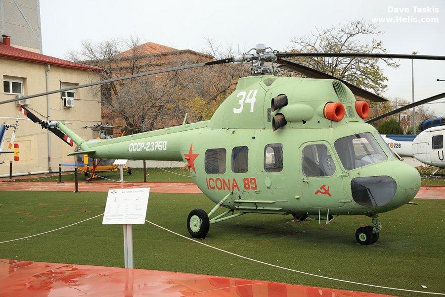 Helicopter Mil mi-2d Serial 544140055 Register CCCP-23760. Built 1975. Aircraft history and location