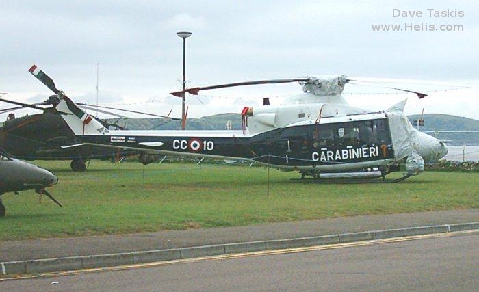 Helicopter Agusta AB412HP Serial 25689 Register MM81514 used by Carabinieri (Italian Gendarmerie). Aircraft history and location