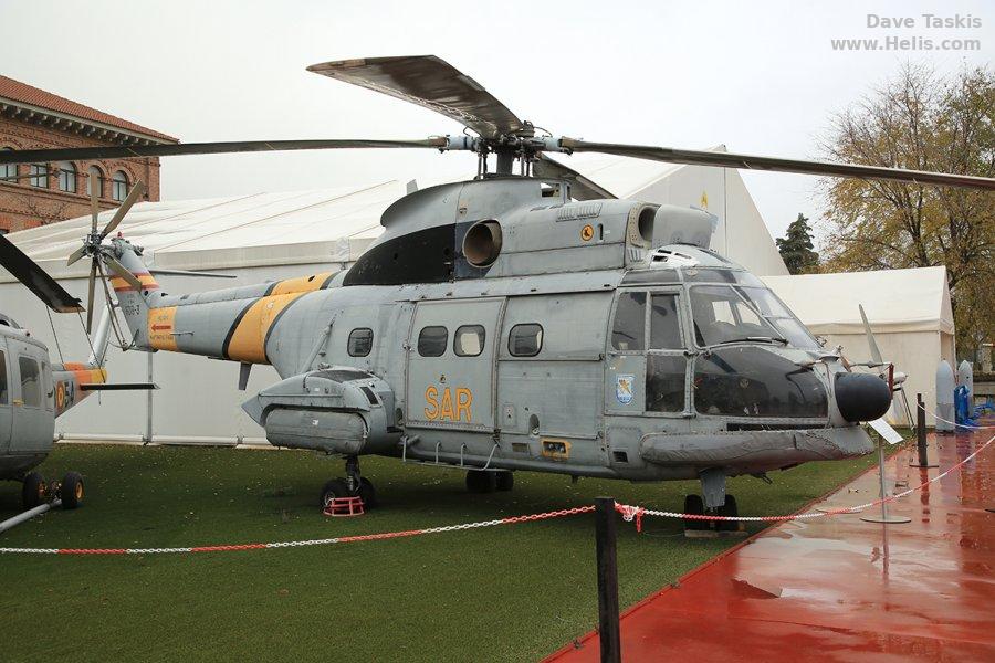 Helicopter Aerospatiale SA330L Puma Serial 1254 Register HD.19-03 used by Ejercito del Aire EdA (Spanish Air Force). Aircraft history and location