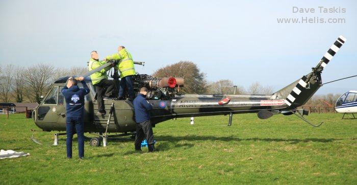 Helicopter Westland Scout AH.1 Serial f.9632 Register G-CIBW XT626 used by Army Air Corps AAC (British Army). Built 1966. Aircraft history and location