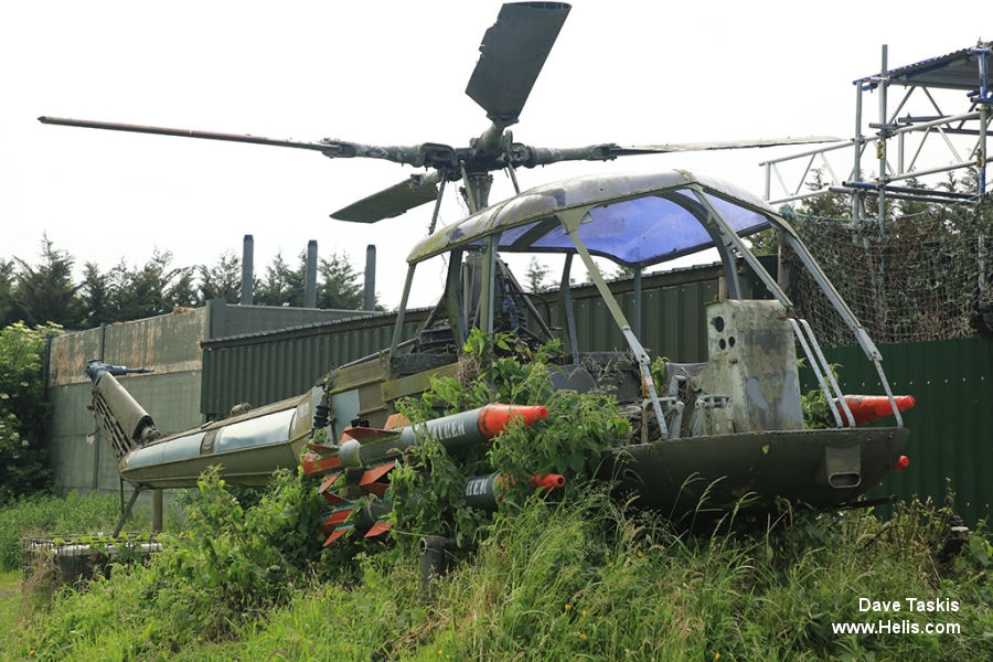 Helicopter Westland Scout AH.1 Serial f.9480 Register XP854 used by Mayhem Paintball ,Everett Aero ,Army Air Corps AAC (British Army). Built 1962. Aircraft history and location