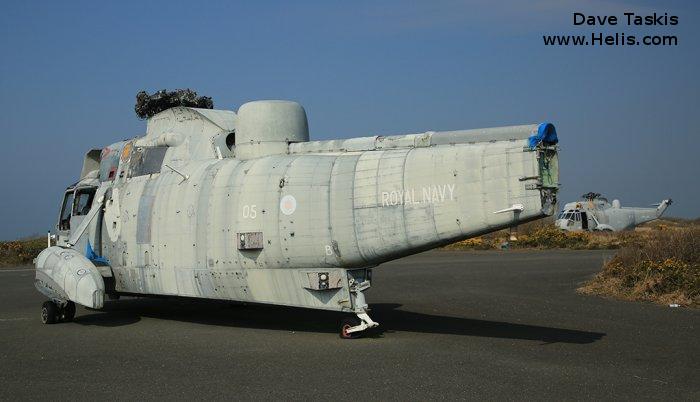 Helicopter Westland Sea King HAS.1 Serial wa 642 Register XV654 used by Ministry of Defence (MoD) NARO ,Fleet Air Arm RN (Royal Navy). Built 1969. Aircraft history and location