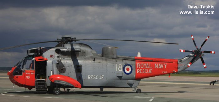 Helicopter Westland Sea King HAS.1 Serial wa 636 Register XV648 used by Fleet Air Arm RN (Royal Navy). Built 1969. Aircraft history and location