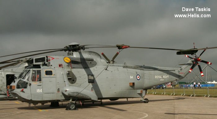 Helicopter Westland Sea King HAS.1 Serial wa 678 Register XV707 used by Fleet Air Arm RN (Royal Navy). Built 1971. Aircraft history and location