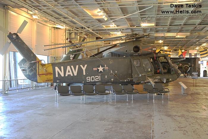 Helicopter Kaman UH-2A Serial 25 Register 149021 used by US Navy USN. Built 1961. Aircraft history and location