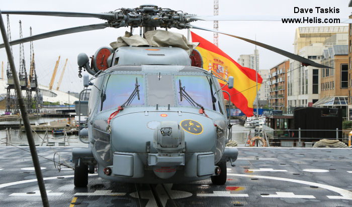 Helicopter Sikorsky S-70B-1 Seahawk Serial 70-2663 Register HS.23-09 used by Arma Aerea de la Armada Española Marina (Spanish Navy). Aircraft history and location