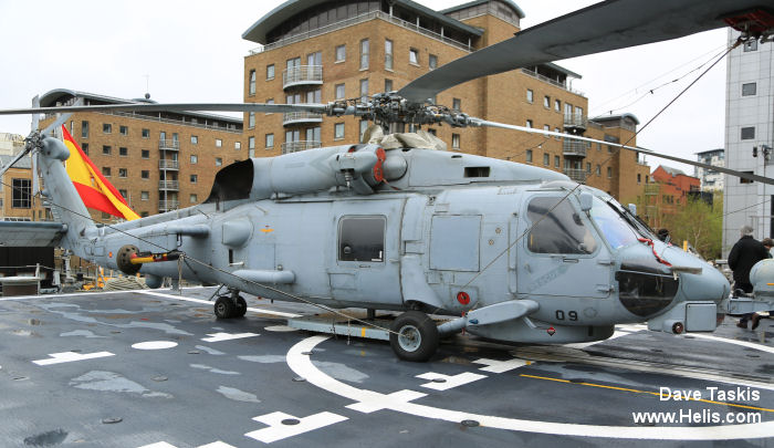 Helicopter Sikorsky S-70B-1 Seahawk Serial 70-2663 Register HS.23-09 used by Arma Aerea de la Armada Española Marina (Spanish Navy). Aircraft history and location