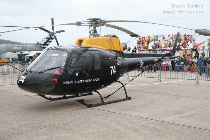 Helicopter Eurocopter AS350BB Ecureuil Serial 3008 Register N79CW G-BXKR ZJ274 used by Aviall ,FB Heliservices ,Royal Air Force RAF. Built 1997. Aircraft history and location