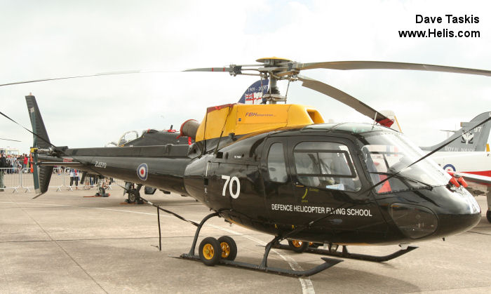 Helicopter Eurocopter AS350BB Ecureuil Serial 3000 Register ZJ270 used by Royal Air Force RAF. Built 1997. Aircraft history and location