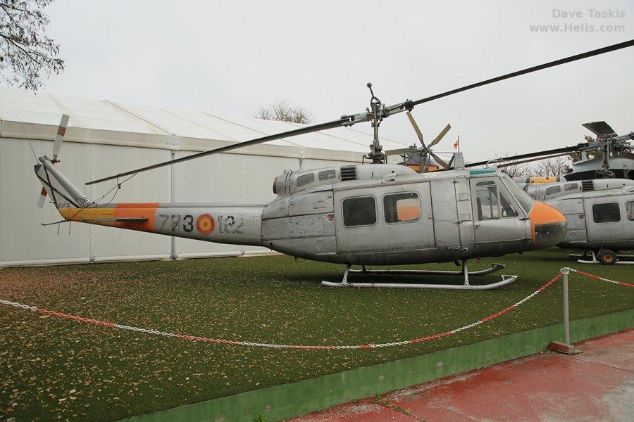 Helicopter Bell UH-1H Iroquois Serial 13276 Register HE.10B-39 used by Ejercito del Aire EdA (Spanish Air Force). Aircraft history and location