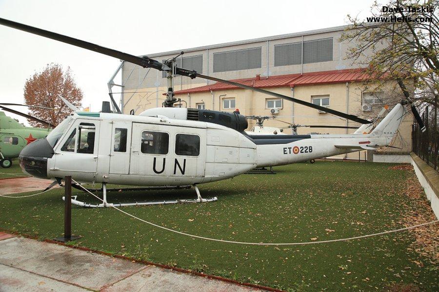 Helicopter Bell UH-1H Iroquois Serial 13589 Register Z.10B-58 73-22106 HU.10-58 used by Fuerzas Aeromóviles del Ejército de Tierra FAMET (Spanish Army Aviation) ,US Army Aviation Army. Aircraft history and location