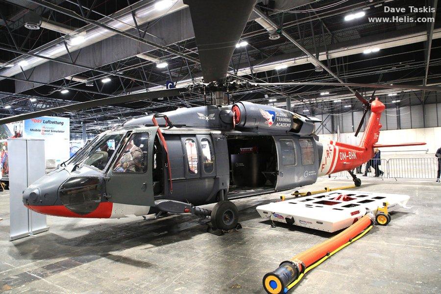 Helicopter Sikorsky UH-60A Black Hawk Serial 70-273 Register OM-BHK N522AA 81-23552 used by Slovak Training Academy STA ,US Army Aviation Army. Built 1981 Converted to Commercial UH-60. Aircraft history and location
