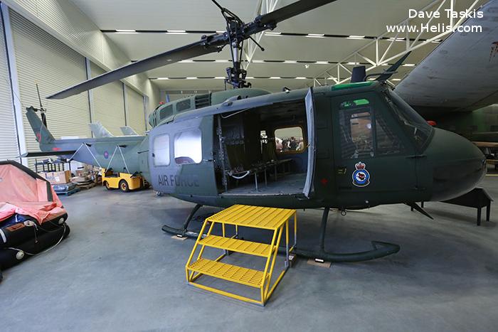 Helicopter Bell UH-1H Iroquois Serial 12211 Register NZ3800 69-15923 used by Royal New Zealand Air Force RNZAF ,US Army Aviation Army. Built 1970. Aircraft history and location