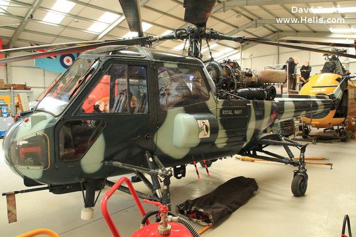 Helicopter Westland Wasp Serial f.9669 Register XT787 G-KAXT NZ3905 used by Royal New Zealand Navy ,Fleet Air Arm RN (Royal Navy). Built 1966. Aircraft history and location