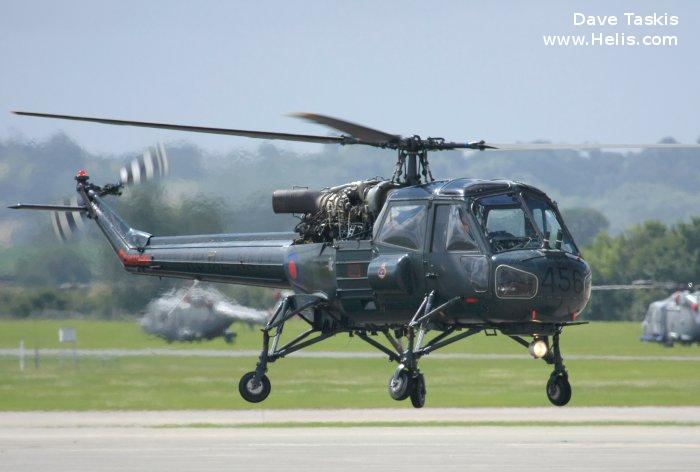 Helicopter Westland Wasp Serial f.9675 Register G-BZPP XT793 used by Fleet Air Arm RN (Royal Navy). Built 1967. Aircraft history and location