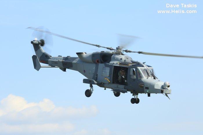 Helicopter AgustaWestland AW159 Wildcat AH1 Serial 491 Register ZZ393 used by Royal Marines RM ,Army Air Corps AAC (British Army). Aircraft history and location