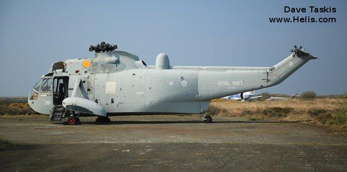 Helicopter Sikorsky S-61D-1 Serial 61-394 Register XV371 used by Fleet Air Arm RN (Royal Navy) ,UK Government HMG (Her Majesty's Government). Built 1966. Aircraft history and location