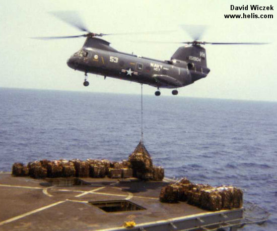 Helicopter Boeing-Vertol UH-46A Serial 2062 Register 151904 used by US Navy (United States Naval Aviation). Built 1965. Aircraft history and location