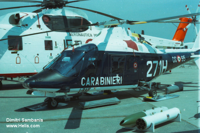 Helicopter Agusta A109a Serial 7221 Register MM81142 used by Carabinieri (Italian Gendarmerie). Aircraft history and location