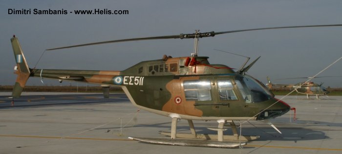 Helicopter Agusta AB206B Serial 8582 Register ES511 used by Elliniki Aeroporia Stratou HAA (Hellenic Army Aviation). Aircraft history and location