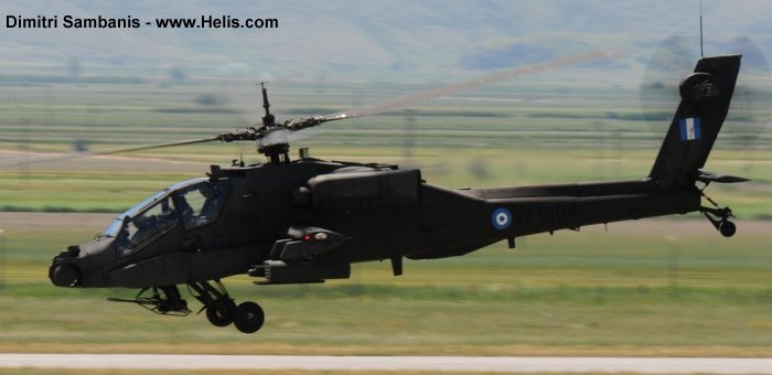 Helicopter McDonnell Douglas AH-64A Apache Serial PV879 Register ES1004 used by Elliniki Aeroporia Stratou HAA (Hellenic Army Aviation). Aircraft history and location