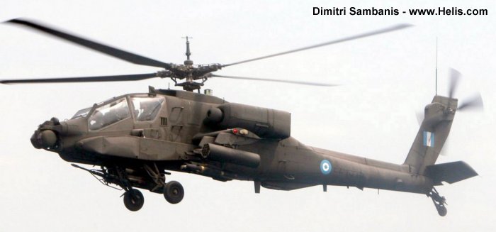 Helicopter McDonnell Douglas AH-64A Apache Serial PV890 Register ES1015 used by Elliniki Aeroporia Stratou HAA (Hellenic Army Aviation). Aircraft history and location