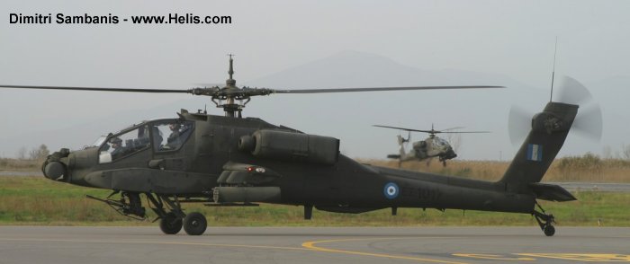 Helicopter McDonnell Douglas AH-64A Apache Serial PV892 Register ES1017 used by Elliniki Aeroporia Stratou HAA (Hellenic Army Aviation). Aircraft history and location