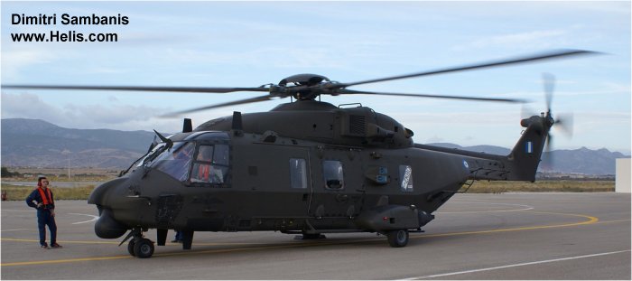 Helicopter NH Industries NH90 TTH Serial 1074 Register ES845 used by Elliniki Aeroporia Stratou HAA (Hellenic Army Aviation). Aircraft history and location