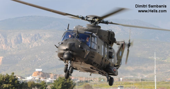 Helicopter NH Industries NH90 TTH Serial 1081 Register ES847 used by Elliniki Aeroporia Stratou HAA (Hellenic Army Aviation). Aircraft history and location