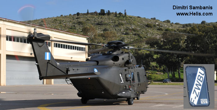 Helicopter NH Industries NH90 TTH Serial 1081 Register ES847 used by Elliniki Aeroporia Stratou HAA (Hellenic Army Aviation). Aircraft history and location